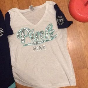 Love pink joggers and love pink T-shirt